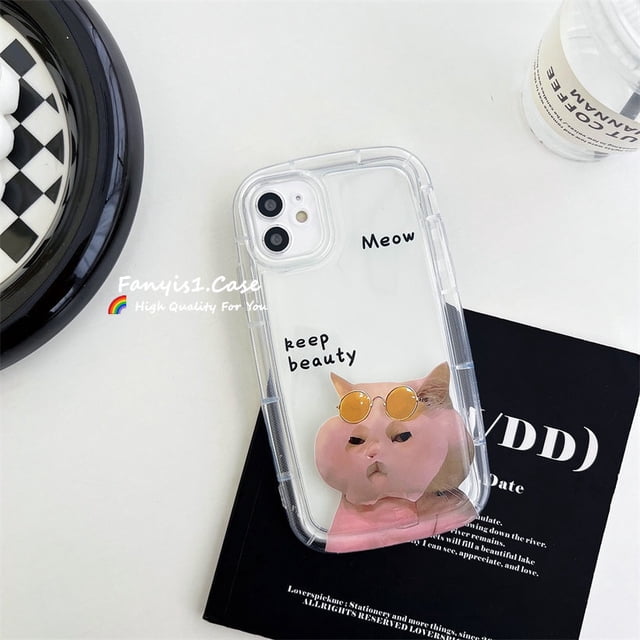 Carcasa Redmi Note 11 10 9 12C A1 Plus 10 10C 9A 9C 9T MI 11 Lite Poco X3 NFC X3 Pro Mascarilla Facial Cachorro Gato Funda De Teléfono A Prueba De Golpes Cojín De Aire De Silicona Cubierta Protectora
