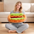 thumbnail image 4 of Hot Dog Dog Bed, Detachable and Washable Hot Dog Bed for Dachshund, Soft Plush Pet Bed with Non-Slip Bottom, Cozy Indoor Nest for Cats and Dogs, 4 of 6