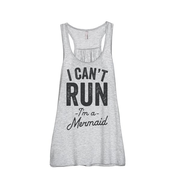 Thread Tank I Can't Run Mermaid Women Sleeveless Flowy Racerback Tank Top