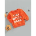 thumbnail image 3 of Franhais Toddler Girls Boys Halloween Sweatshirts Letter Print Round Neck Long Sleeve Pullovers Spring Autumn Casual Tops, 3 of 7