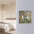 thumbnail image 4 of Yayeee Toggle Light Switch Wall Plate 2-Gang 4.56"x4.48" Decorative Outlet Cover, Beige Floral Garden, 4 of 7