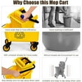 thumbnail image 4 of Nightcore Mop Bucket, All-in-one Tandem Floor Cleaning Wavebrake, Side Press Cleaning Wringer Portable Trolley On Wheels, Ideal for Household, ,Restaurant,26 Quart Capacity, 4 of 5