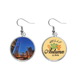 thumbnail image 1 of Ciudad estrellas, cielo de noche Pendiente del lóbulo de la joyería del pendiente de la hoja del otoño Unbranded M, 1 of 3