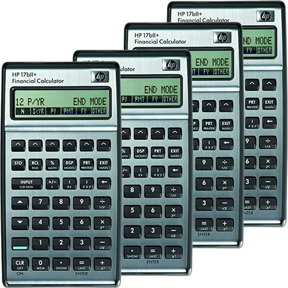 Calculadora financiera HP 17bII+ LCD de 22 dígitos con memoria de 28 KB x4