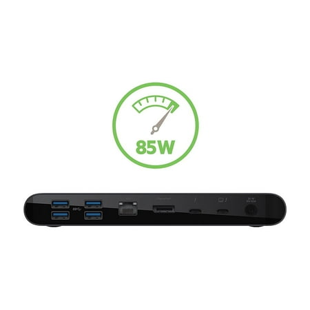 Belkin - Thunderbolt 3 Dock Pro w/ Thunderbolt 3 Cable, Dual 4K @60Hz, 85W Upstream Charging - Docking Station - Aluminum