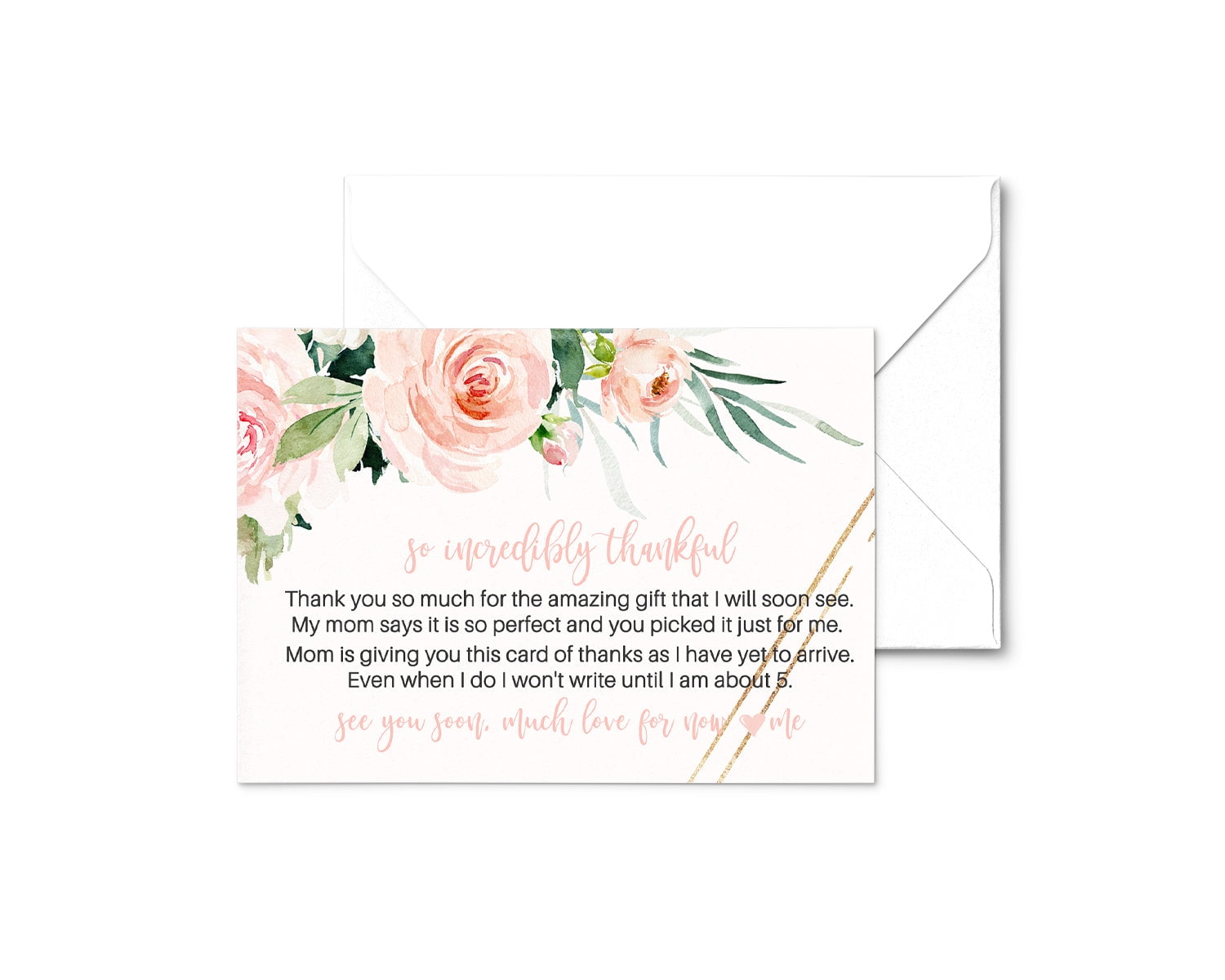 Floral Notecards for Women, Stationery Set for Women, Blank Thank
