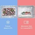 thumbnail image 4 of Plastic Food Storage Containers with Lids Airtight, Stackable Food Storage Containers for Fridge, Meal Prep Container Reusable Bpa-free, Leakproof Lunch Containers Fit Salad Sandwiches, Clear, 4 of 7