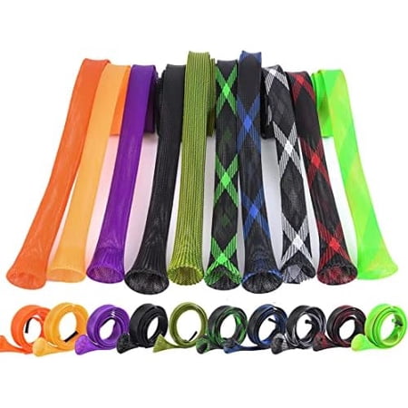 Fishing Rod Sleeve Braided Mesh Rod Protector Fishing Rod Sock Cover Pole Glove Tools 10 Pcs