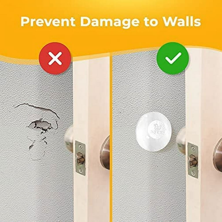 Ducki Door Stopper Wall Protector - Self Adhesive Quiet Reusable Shock Absorbent Gel - The Home or Office - Elegant Door Handle Silencer and Wall