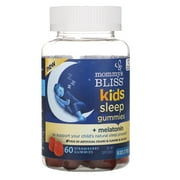 Kids Sleep Gummies + Melatonin, Kids 3 Years +, Strawberry, 60 Gummies, Mommy's Bliss