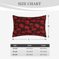 thumbnail image 4 of Sikiie Red Skulls Print Plush Pillow Cover, Wrinkle-proof and Stain-resistant Pillow Protector without Pillow Core, Home Decoration-20"x30", 4 of 6