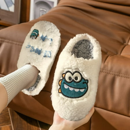 

Women Slippers Autumn And Winter Fashion Comfortable Warm Cute Dinosaur Cartoon Solid Color Indoor Women Slippers Size 10 Cute Slippers for Women Women Home Slippers Winter Warm Womens Hard Sole