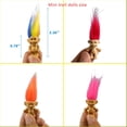 thumbnail image 4 of Set de 10 minimuñecos troll: juguetes retro de trolls para niños, decoración de fiestas y proyectos escolares, 4 of 6