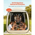 thumbnail image 4 of VEVOR Screen House Tent, 6 x 6 ft, 4-6 Person Pop Up SUV Tailgate Tent, Portable Screened in Canopy with Carry Bag, Netting Sides, for Car Camping, Garden, Patio, Backyard, Outdoor Activities, Beige, 4 of 10