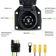 thumbnail image 3 of Nilight Adaptateur de Lame de Remorque RV Plat à 7 Voies avec Support de Montage, Garantie 2 Ans, 3 of 7