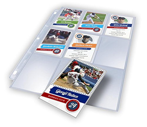 Card Sleeves Collector Binder Album Baseball Sports Trading 9-Pockets Sheets