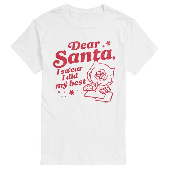 Peanuts - Dear Santa, I Swear I Did My Best Short Sleeve Graphic T-Shirt
