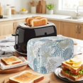 thumbnail image 3 of Blue Coral Coastal Toaster Cover 2 Slice, Summer Beach Ocean Starfish Conch Dustproof Bakeware Oven Protector with Top Hook, Waterproof Small Kitchen Appliance Toasters Dust Cover, 11"x6"x8", 3 of 9