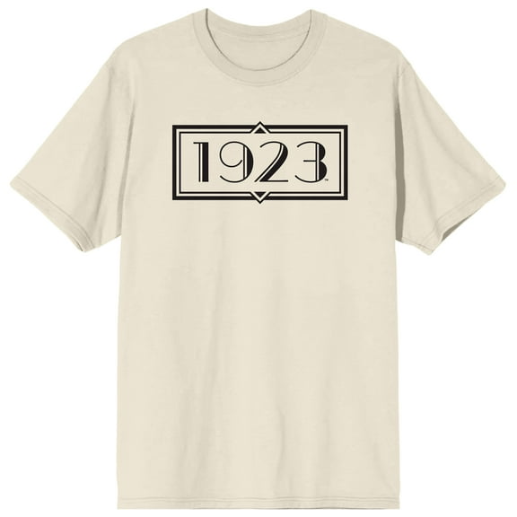 1923 (Yellowstone) Logo Men's Natural Short Sleeve Crew Neck Tee-3XL