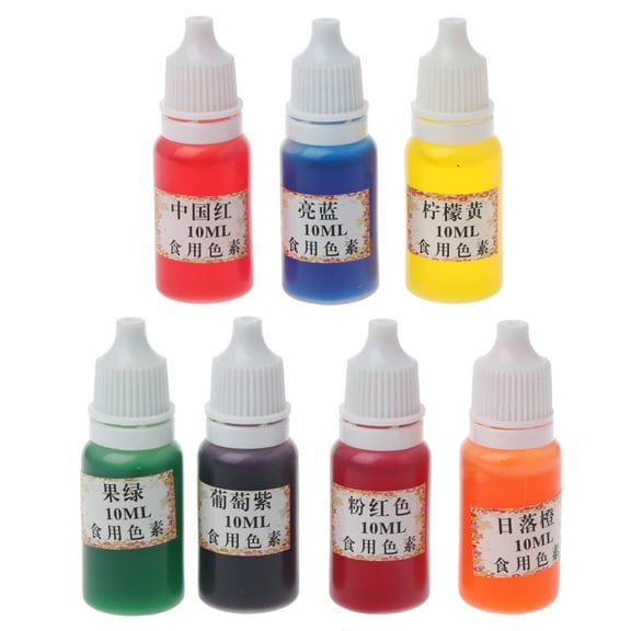 Necvior Liquid Epoxy Resin Dye Resin Jewelry Craft Projects 7 Colors Dye Colorant Set Slime Jewelry Making Skin Safe Pigments