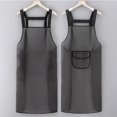 thumbnail image 2 of Waterproof PVC Apron Oil Proof Anti Stain Work Apron for Kitchen Cleaning Home Use Transparent Black, 2 of 7