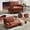 Orange + Chenille+3, variant on DIANJIE Mid-Century Modern Fold Out Recliner Sleeper Chair Multi-Functional Convertible Sofa Bed with Storage Pocket & Three Throw Pillows