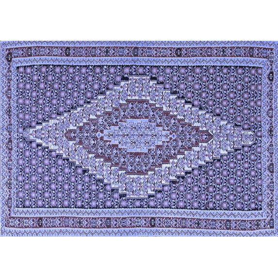 Ahgly Company Indoor Rectangle Southwestern Blue Country Area Rugs, 3' x 5'