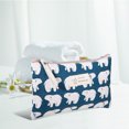 thumbnail image 4 of Bolsa de cosméticos de lona con estampado de monedero para mujer, de maquillaje de viaje (oso polar) Likrtyny Para Estrenar, 4 of 5