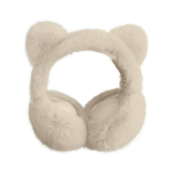 Earmuff For Adorable Cat Ear Ear Covers Solid Color Cozy Headband Commute Windproof Ear