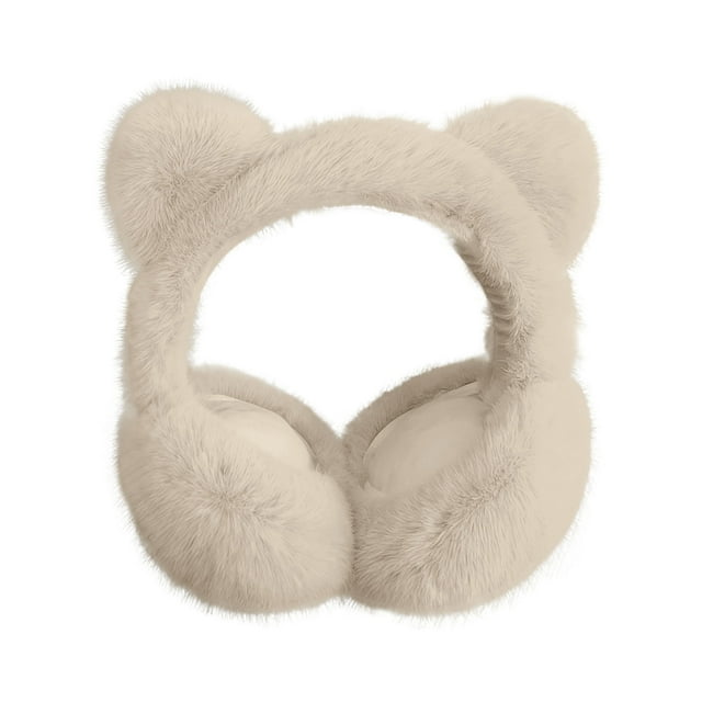 Winter Sports Cat Ear Earmuff Headband Cozy Windproof Ear Covers for Outdoor Commute