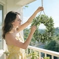 thumbnail image 5 of Scidweet Artificial Wreaths for Front Door, 20" Fake Eucalyptus Faux Spring Wreaths Farmhouse Window Wall Door Wedding Indoor Outdoor Spring Summer Home Decor, 5 of 7
