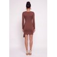thumbnail image 3 of Women's Metallic Detail Long Sleeve Square Neck Mini Dress, 3 of 3