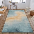 thumbnail image 3 of Yellow and Blue Oil Painting Area Rugs, Solid Color Simple Art Carpet, Doormat Clear Pattern Comfortable Foot Feeling Suitable for Living Room Study Bedroom Kitchen,5ft x 7ft, 3 of 6