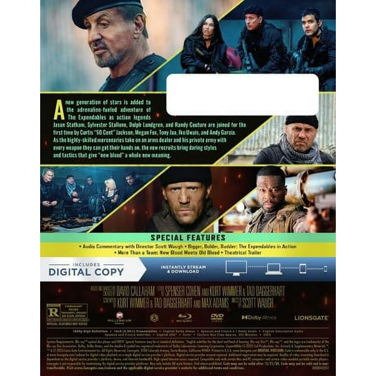 Expendables 4 (Blu-ray + DVD + Digital Copy), Starring Jason Statham