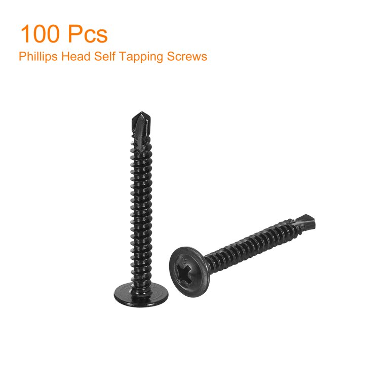 200 Pcs #8x1-1/4 Inch Stainless Steel Wood Screws - Phillips Flat Head Self Tapping