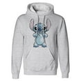 thumbnail image 1 of Lilo et Stitch Chandail à Capuchon pour Adulte avec Croquis du Visage, 1 of 1