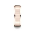 thumbnail image 3 of Benchmark� 14k Rose Gold 8mm Comfort-fit Satin-finished Drop Beveled Edge Carved Design Wedding Band Ring, 3 of 7