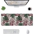 thumbnail image 2 of Extended Large Gaming Mouse Pad, Tropical Leaves XL Full Desk Mousepad Table Mat Cute for Women Gifts, Big Abstract Desk Mats on Top of Desks for Keyboard with Stitched Edges (Colorful, 31.5*11.8 in), 2 of 6