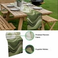 thumbnail image 5 of Green Abstract Waves Table Runner - 120 Inch Long, Kitchen Dining Table Runner Dresser Scarves, Gradient Fluid Luxury Oil Painting Farmhouse Decor for Coffee Tables Wedding Party Banquet, 5 of 8