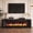 Black, variant on NIUEJOI Fireplace TV Stand for TVs up to 70", 63" High Gloss Entertainment Center with 47.3" Electric Fireplace for Living Room, White