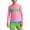 Pink, variant on Onlyliua Boys 2‑Piece Rash Guard Swimsuit Set, UPF 50 Sun Protection Long Sleeve Game Controller Print Swim Shirt with Gradient Swim Trunks, Bathing Suit for Big Boys Beach Pool Summer Vacation