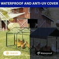 thumbnail image 5 of Large Metal Chicken Coop,120" x40x40 Heavy Duty Walk-in Chicken Runs with Waterproof and Anti-Uv Cover,Portable Poultry Cage Hen House Outdoor Backyard Farm Playpen Exercise Pen for Rabbit Duck, 5 of 8