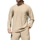 thumbnail image 1 of Ceisia Men Casual Solid Color Loose Fit Gift Button Down Hooded Short Sleeve Cardigan Tops, 1 of 8