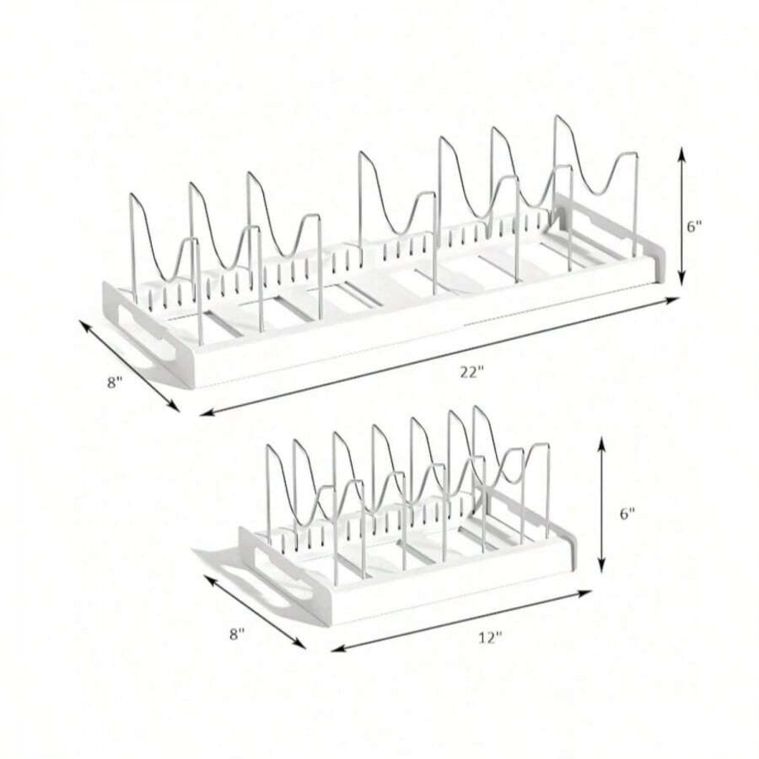 Pot And Pan Organizer 1pc Ultimate Kitchen Organizer - Space-Saving Expandable Shelf With Pot Lid Holder, Utensil Rack, Dish Drainboard, & Pull-Out Drawer For Tidy Cooking