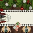thumbnail image 2 of Christmas Table Runner,48 Inches Buffalo Plaid Red Pine Trees Merry Christmas Table Runner,Navidad decoración Clearance,Winter Xmas Holiday Tables Decoration de Navidad for Indoor Home Decor, 2 of 8
