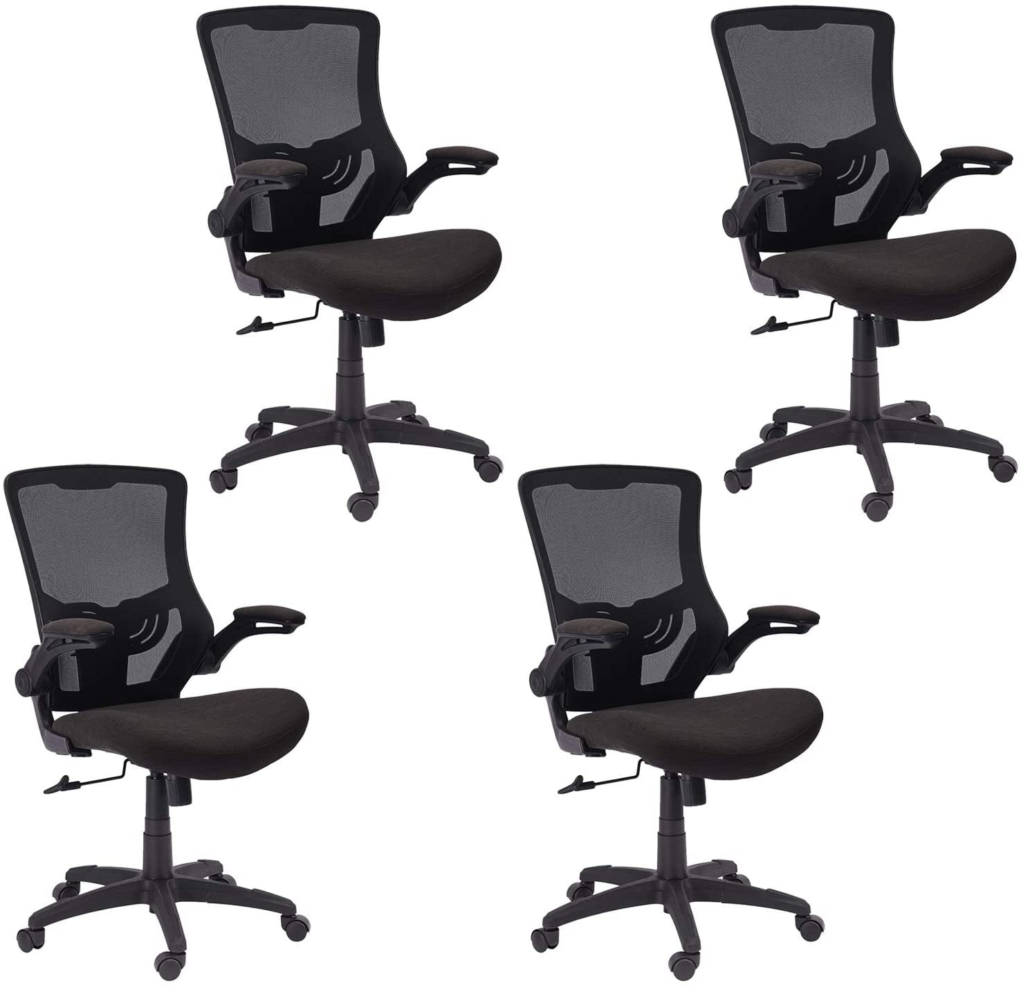 KLASIKA Mesh Ergonomic Desk Chair with Flip-up Arm Rest and Lumbar Support 