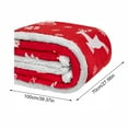 thumbnail image 3 of YIKA Christmas Deer Bells Geometric Print Double Thickened Bedroom Sofa Cover Blanket Flannel Snowflake Nap Blanket Christmas Decorations Red, 3 of 6