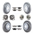 thumbnail image 1 of Transit Auto Front Rear Hub Bearing Assembly Coated Disc Brake Rotor and Semi-Metallic Pads Shoe Kit (10Pc) for Car BMW 325i 325Ci 328i 323Ci 323i 328Ci - Left Right Side (Driver Passenger) KBB-111818, 1 of 10