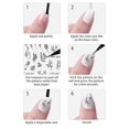 thumbnail image 4 of 16 Sheets Black White Nail Art Sticker, 3D Self-Adhesive Nail Decals, Retro Leaves Flowers Nail Design for Acrylic Nail DIY Decoration for Women Girls, 4 of 4