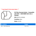 thumbnail image 2 of Oil Filter Housing Gasket - Compatible with 2001 - 2005 BMW 530i 3.0L 6-Cylinder 2002 2003 2004, 2 of 2